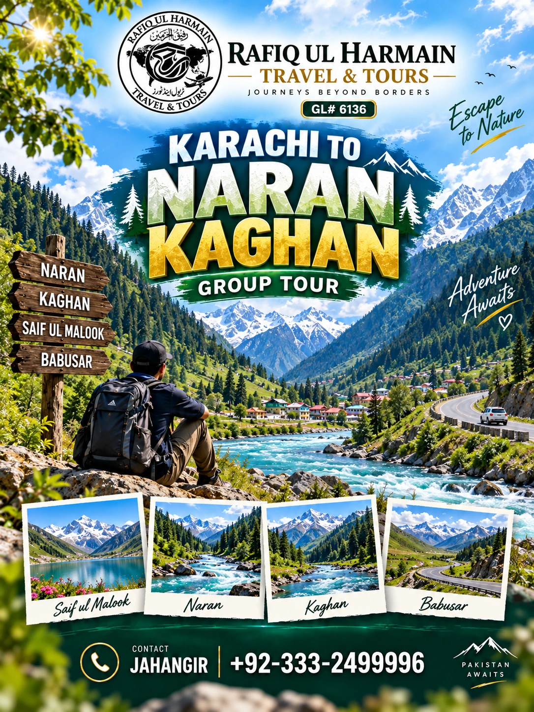 Karachi to Naran Kaghan group tour
